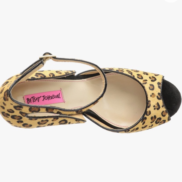 BETSEY JOHNSON Leanah Leopard Platform Pump heels size 6 - Picture 4 of 13